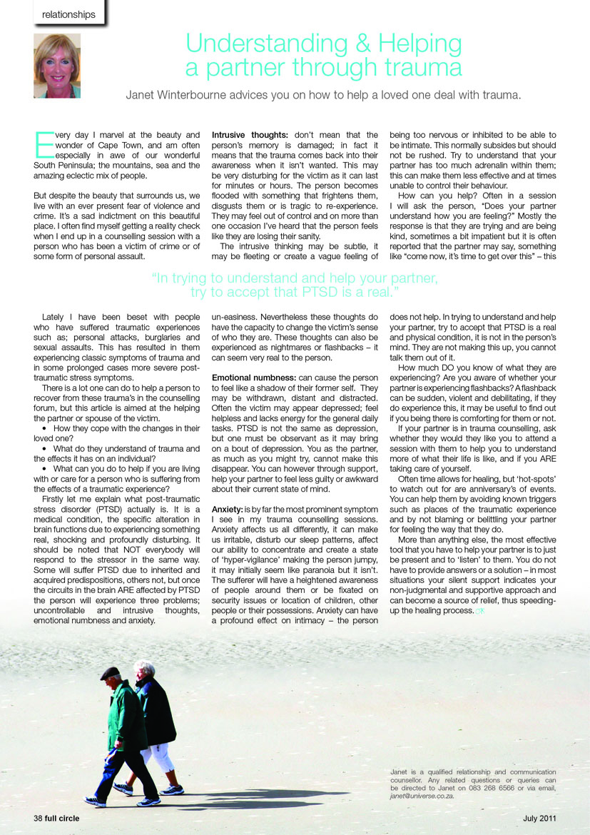 Understanding and Helping a partner through trauma Psychologist Cape Town Understanding and Helping a partner through trauma Psychologist Cape Town